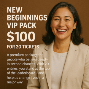 new beginnings vip pack – $100 for 20 tickets